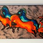 Vintage Keramiek Wandplaquette Ruscha thumbnail 4