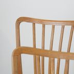 Leuke, Gezellige Set Van 8 Vintage Deens Design Eetkamerstoelen Uit De Jaren ’70 Met Mooie Licht thumbnail 12