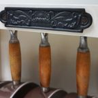 Vintage Le Creuset Set Van 5 Steelpannen Met Display Stand thumbnail 4