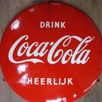 Emaille Reclamebord Coca-cola Ronde Button Van Langcat Bussum thumbnail 13