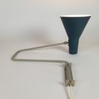 Anvia - Ontwerp J.J.M. Hoogervorst - Model 7101 - 'Swingarm' - Blauw - Wit - Wandlamp - 1950'S thumbnail 4