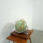 Glazen Globe Columbus Paul Oestergaard Met Atlas En Lamp thumbnail 4