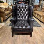 Gave Engelse Chesterfield Fauteuil Jenas Blauw Buttonseat thumbnail 2
