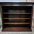 Klassieke Donkere Lage Boekenkast, Sidetable, Wandconsole thumbnail 4