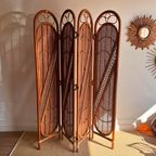Rotan Bamboe Kamerscherm Vintage thumbnail 5