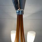 Vintage Spoetnik Lamp, Hout En Glas. Door Drevo Humpolec - M0596 thumbnail 9