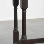 Grote, Functionele Antieke Engelse Bijzettafel/ Stool Met Een Waanzinnig Patina thumbnail 12