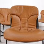 Willy Rizzo Stoelen - Cognac Leather - Cidue Italy thumbnail 10