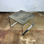 Vintage Salontafel Peter Draenert, Leisteen + Chrome, Grijs + Zilver- 2 Stuks thumbnail 6