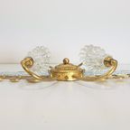 2 Vintage Banci Wandlamp Bloem Murano Goud Regency Italy '70 thumbnail 10