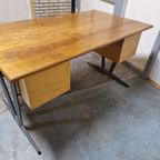 Vintage Teakhouten Bureau Jaren 50 Jaren 60 Design Bureau thumbnail 9