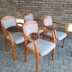 Eetkamerstoelen Dyrlund - Teakhout - Armleuningen Set Van 4 thumbnail 4
