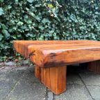 Brutalistische Wabi-Sabi Massief Eiken Salontafel thumbnail 2