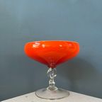 Vintage Murano Stijl Vaas / Glas In Oranje /Rode Kleur thumbnail 8