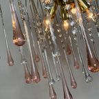 Vintage Xxl Murano Teardrop Kroonluchter Hanglamp Kristal thumbnail 4