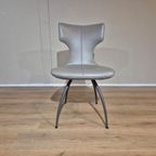 4x Leolux Callas-eetkamerstoelen - Grijs - Leder-nieuwstaat thumbnail 15
