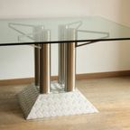Postmodern Steel Tube Dining Table, 1990s thumbnail 8