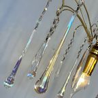 Opaline Murano Teardrop Kroonluchter Hanglamp Vintage Kristal thumbnail 3