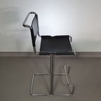 4 X Italian Bar Stool By Stendig Of Steel Tube And Leather 1960S. thumbnail 15