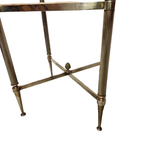 Vintage Messing Met Marmeren Bijzettafel Maison Bagues thumbnail 2