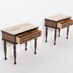 Italian Mid-century Pair Of Nightstands, 1950’s thumbnail 3