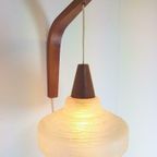 Vintage Philips Louis Kalff Wandlamp Teak Hengellamp Glas 60 thumbnail 4