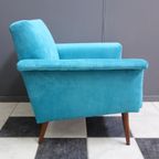 Blue Velvet Armchair 1960S thumbnail 5