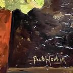 Pieter In'T Hout (1879-1965) "Stilleven Met Bloemen". thumbnail 6