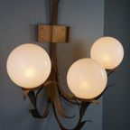 Unieke & Zeer Grote Vintage Hollywood Regency Wandlamp, Jaren 70 thumbnail 4