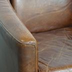 Comfortabele En Unieke Bruine Aviator Design Fauteuil Gemaakt Van Rundleer thumbnail 11