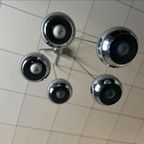Vintage Chromen Cascade Luster / Hanglamp Met 5 Bollen thumbnail 7