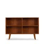 Deens Design Lage Teak Vitrinekast Met Originele Glazen Deuren, 1960S thumbnail 2