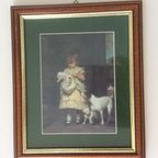 Super Mooie Vintage Lijst Met Glas En Mooie Afbeelding thumbnail 5