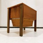 Sewing Cabinet With Reed Basket By Horn Collection, West Germany 1950S thumbnail 3