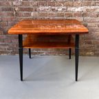 Vintage Hoogglanzende Houten Cocktailtafel, Salontafel Jaren 60, Mid Century Bijzettafel. thumbnail 3