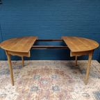 Vintage Eiken Ronde Tafel, Deens Design Van Henning Kjaernulf, thumbnail 6