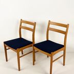 Set Van Twee Houten Eetkamerstoelen Zweeds thumbnail 2