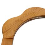 Vintage Spiegel Hout Pinewood Bloem Jaren 70 Design thumbnail 18
