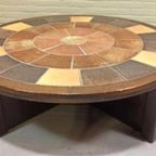 Vintage Deens Design Brutalist Salontafel, Tue Poulsen, Rond thumbnail 2