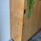 Vintage Mid-Century (Xl) Schoolkast,Schuifdeurkast,Dressoir thumbnail 2