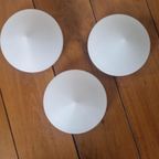 3 Vintage Discus Plafond Of Wandlampen Design Melkglas thumbnail 7