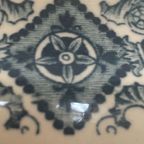 Prachtige Antiek Frans Aardewerk Longwy Dekschaal thumbnail 6