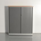 Ahrend Roldeurkast, Aluminium, 144 X 120 Cm, Incl. 3 Legborden thumbnail 2