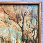 Surrealistisch Schilderij Van Yves Boël - Le Rêve De Bacchus - 1966 thumbnail 7