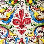 Vintage Decoratieve Dragon Plate Schaal Kleurrijk Made In Italy thumbnail 6