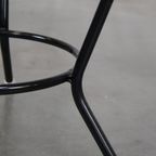 Leuke Vintage Ronde Rotan Bijzet/salontafel Met Wolkenglazen Blad thumbnail 6