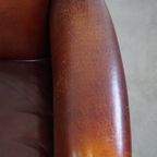 Karaktervolle Set Van 2 Vintage Schapenleren Armchairs Met Warme Kleuren En Een Mooi Patina thumbnail 10