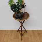 Vintage Mid Century Bamboe Bijzettafeltje Plantentafeltje Tafeltje 418 thumbnail 9