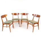 4 Vintage Deense Stoelen Nieuw Gestoffeerd thumbnail 10