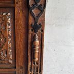 Antique Carved Wood Cabinet thumbnail 2